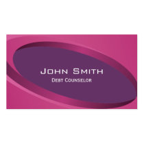 Modern Purple Debt Counselor Business Card