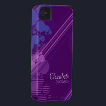 Modern Purple Grunge Design iPhone 4 Case casemate cases
