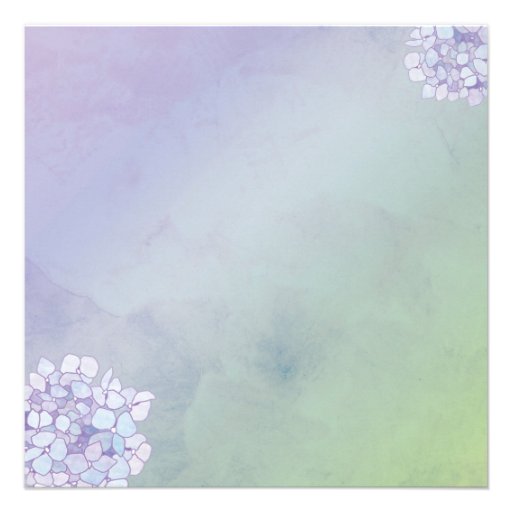 Modern Purple Hydrangeas Floral Bridal Shower Personalized Invites