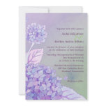 Modern Purple Hydrangeas Formal Floral Wedding Custom Announcement