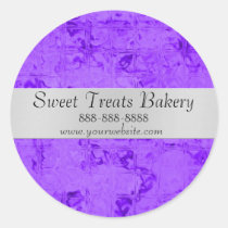 Modern Purple Ice Cupcake Baking Label Sticker