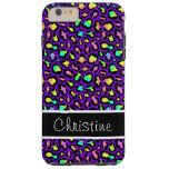 Modern Purple Leopard Tough iPhone 6 Plus Case