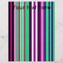 Modern purple pink and green stripes full color flyer