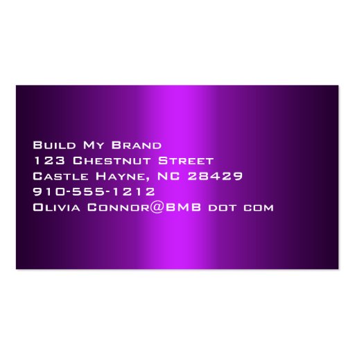 Modern Purple Professional Designer Business Card (back side)