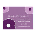 Modern Purple Save the Date Postcard
