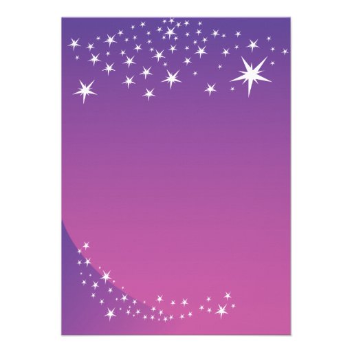 Modern Purple Star Baby Shower Invitation