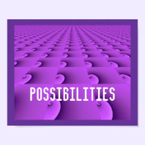 Modern Purple Swirl Pattern - Possibilities posters