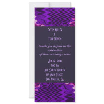 modern purple wedding invitations