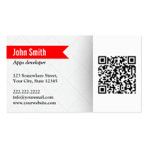 Modern QR Code Apps developer Business Card