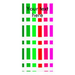 Modern rainbow dots and dashes personalized rack card