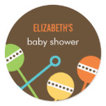 Modern Rattles Favor Stickers