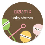 Modern Rattles Favor Stickers