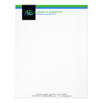 Modern Re-sizable Swoosh Monogram Business letterhead