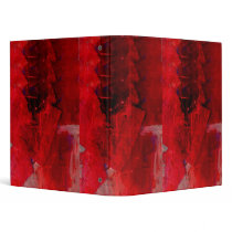 Modern Red Abstract Painting Art Binder