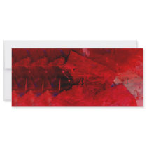Modern Red Abstract Painting Art Rack Card