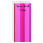 Modern red and light pink stripes rack cards