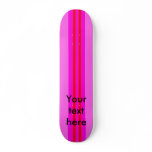Modern red and light pink stripes skate board decks