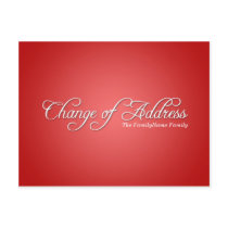 Modern Red Change of Address Postcard