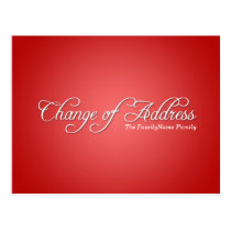 Modern Red Change of Address Postcard postcards