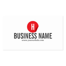 Modern Red Dot Funeral Business Card