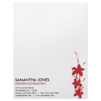 Modern Red Floral Letterhead by sharpattack Modern Red Floral Letterhead
