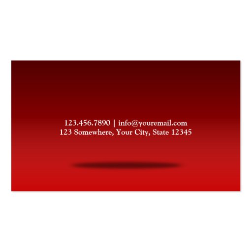 Modern Red Hair Stylist Business Card (back side)