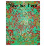 Modern red psychedelic on green background flyers