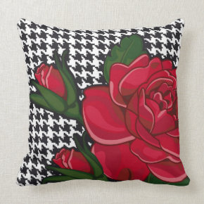 Modern Red Rose Pillow Style 2 throwpillow