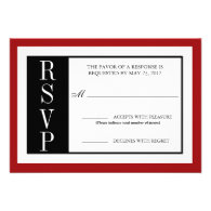 Modern Red Rose RSVP Personalized Invites