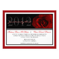 Modern Red Rose Wedding Invite