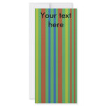 Modern red yellow blue stripes on green rack cards