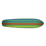 Modern red yellow blue stripes on green skateboards
