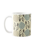 Modern Regal Rose Floral Print White Mug
