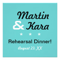 Modern Rehearsal Dinner Custom Invitation invitations
