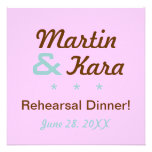 Modern Rehearsal Dinner Custom Invitation (Square)