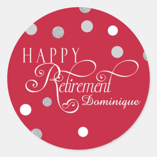 Modern Retirement Party Stickers Zazzle