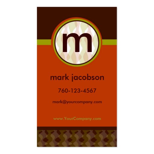 Modern-Retro Business Card (front side)