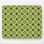 Modern Retro Circles Green & Brown Mousepad