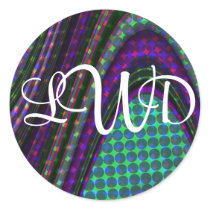 Modern Retro Monogram Stickers