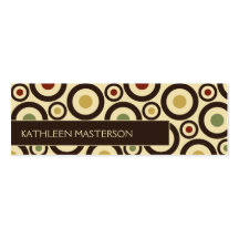 Modern Retro Polka Dot Customized Profile Card / Business Cards