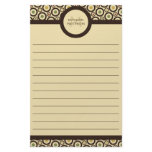 Modern Retro Polka Dot Lined Custom Personal Customized Stationery