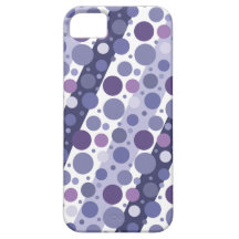 Modern Retro Purple Polka Dot Fun iPhone 5 Cases