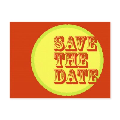 Modern-Retro Save The Date Post Card by DioSelina