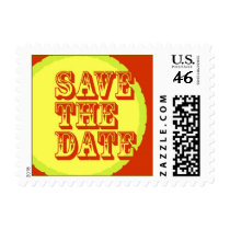 Modern-Retro SaveTheDate Postage postage
