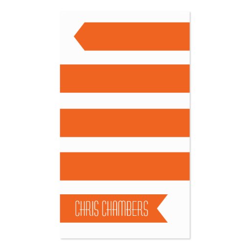 Modern Ribbon Business Card (Orange) (front side)