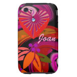 Modern romantic iPhone 3 case with Name
