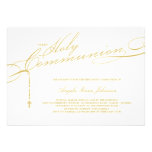 Modern Rosary First HolyCommunion Stylish Invite invitations