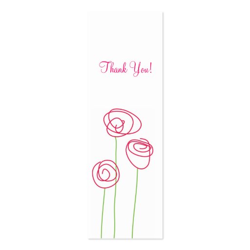 Modern Roses, Gift Tags Business Card Template (front side)