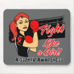 Modern Rosie Fight Like a Girl - AIDS mousepads