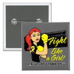 Modern Rosie Fight Like a Girl - Bladder Cancer buttons
